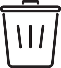 trash can icon logo vector illustration simple design