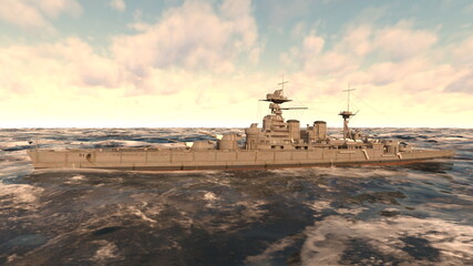 艦艇　3DCGレンダリング © tsuneomp