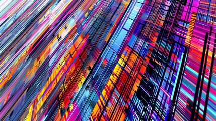 Modern technology background with blue, purple, and violet lines. Perfect for banners, flyers, cards, or brochure covers.