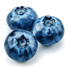 Obraz premium Blueberries on white background
