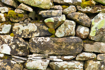 Europe, United Kingdom, England, Cumbria, Shap Rural.  Stone walls.