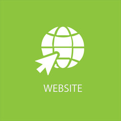 Go to web Icon in trendy flat style isolated on grey background. Website pictogram. Internet symbol for your web site design, logo, app, UI. Vector illustration, EPS8.