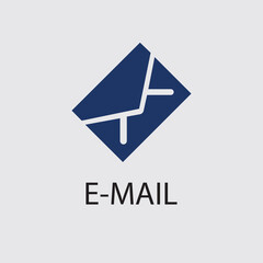 Message envelope line art icon for apps and websites.