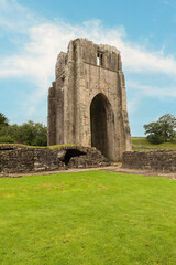 Europe, United Kingdom, England, Cumbria, formerly Westmorland. Shap Rural. Shap Abbey, Abbey of St Mary Magdalen.  Digital composite sky.
