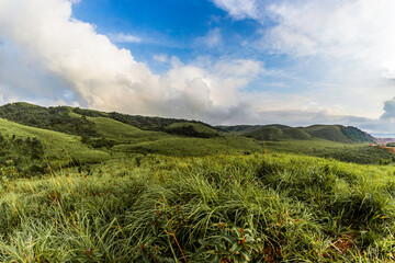 Landscape view of meghalaya in cherrapunji in India. The beautiful mountain of cherrapunji meghalaya state of India.