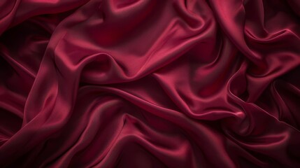 Obraz premium Luxurious Abstract Art with Deep Red Silk Fabric