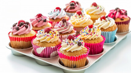 a group on cupcake with multiple colors