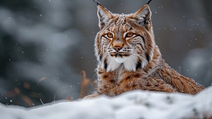 Lynx in the Snow
