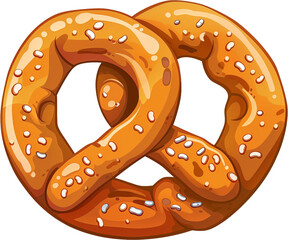 Twisted Delight: A Cartoon Pretzel