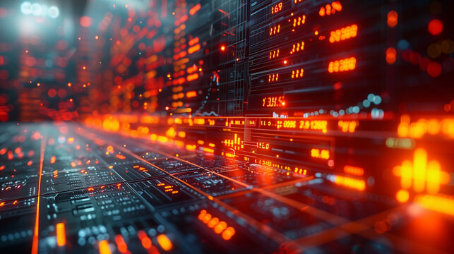 Abstract futuristic background. Cybersecurity. Trading 