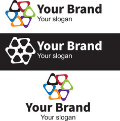 Abstract triangles logo designed for professional or personal use. 