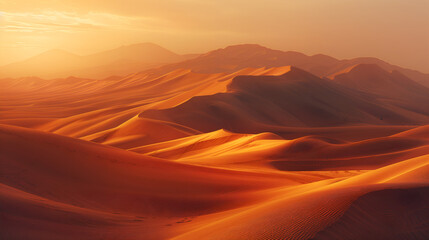 Naklejka premium sunset in the desert