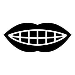 Mouth glyph solid icon
