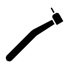 Dental drill glyph solid icon