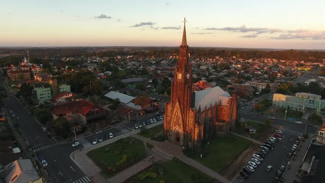 Parish Church of Our Lady of Lourdes, also known as Stone Cathedral - Canela, Rio Grande do Sul, Brazil