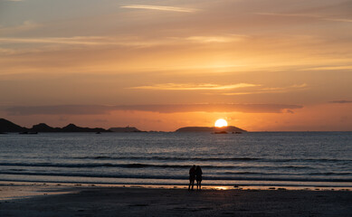 Magnifique coucher de soleil en Bretagne-France