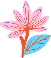 Abstract Flower Plant Shape