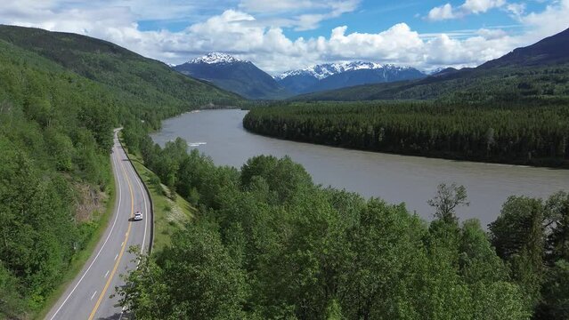 The Skeena River between Terrace and Prince Rupert BC, Canada.