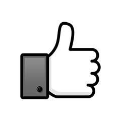 Thumb up icon, like sign, like symbol, line icon, flat vector illustration. Stroke Design with Editable Stroke, isolated on white background, designed for web and app.