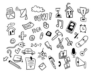 school, class, Doodle, set, teacher, education
