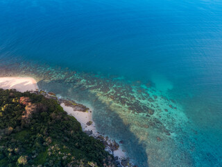 Aerial view of blue sea surface