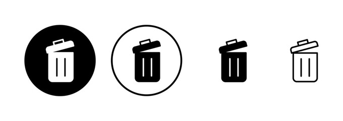 Trash icon vector isolated on white background. trash can icon. Delete icon vector