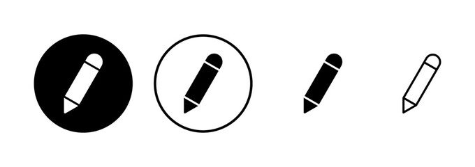 Pencil icon vector isolated on white background. Pencil vector icon