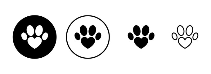 Paw icon vector isolated on white background. Paw Print icon