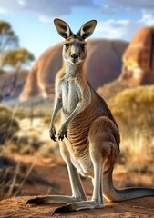 Fototapeta premium In the speckled light of the forest clearing or the warm tones of the savannah, the deer moves with a serene elegance, effortlessly merging with its environment.