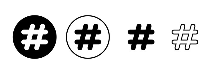 Hashtag icon vector isolated on white background. hashtag vector icon