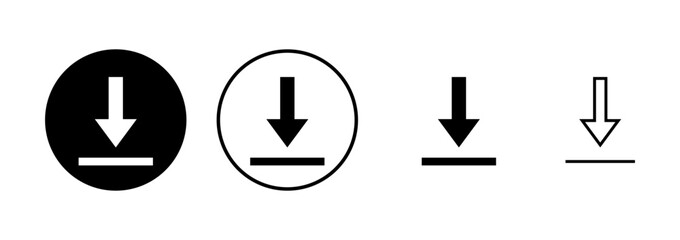 Download icon vector isolated on white background. Downloading vector icon