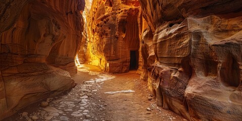 The ancient strange city with magnificent rock-cut architecture and narrow, winding passageways. Pass in mountain