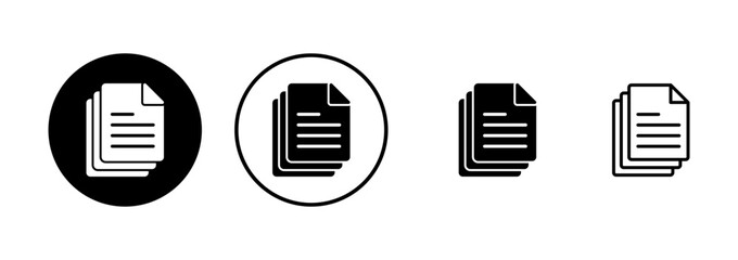 Document icon vector isolated on white background. Paper icon. File Icon