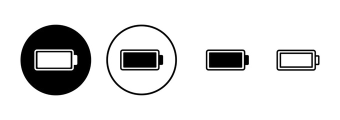 battery icon vector isolated on white background. Battery vector icon. battery charge level. battery charging icon