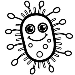 cute bacteria, generative AI