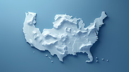 United States 3D vector illustration