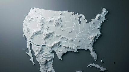 United States 3D vector illustration