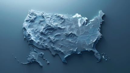 Fototapeta premium United States 3D vector illustration