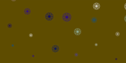 Light multicolor vector natural backdrop with flowers.