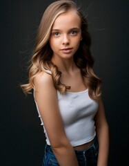 Naklejka premium Fashion model portrait