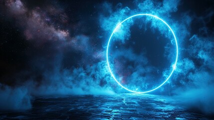 Fototapeta premium Abstract Game Platform: Illuminated 3D Podium Background