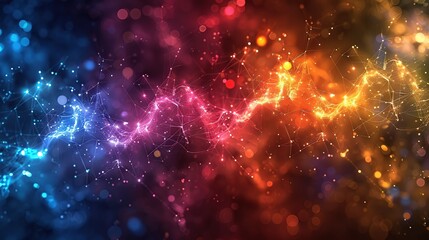 Obraz premium beautiful colorful network background, Generate AI.