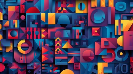 colorful 3d geometric background