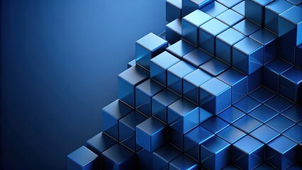 Abstract navy blue background with cubes, abstract, navy blue, background, cubes, geometric, design,pattern, texture,modern