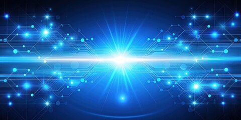 Fototapeta premium Stylish blue technology lights background , futuristic, abstract, digital, glowing, neon, vibrant, modern