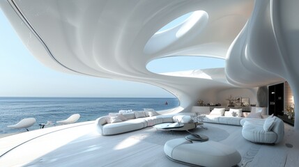 Living room design: a creative and innovative model blending modern aesthetics with functionality, redefining the heart of the home with stylish and practical elements.