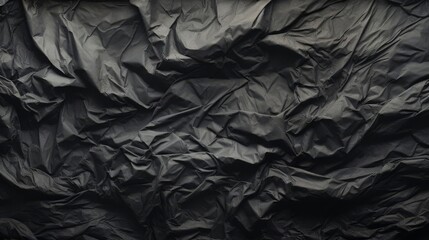 Crumpled Black Paper Texture