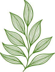 Line Art Laurel Leaf