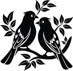 Cute Swedish couple bird vector clipart for printable digital graphics and designs.






