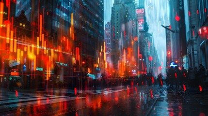 A graph with a sharp downward trend is superimposed over images of closed businesses and worried owners.